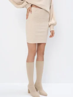 Röcke>MOHITO Minirock Beige