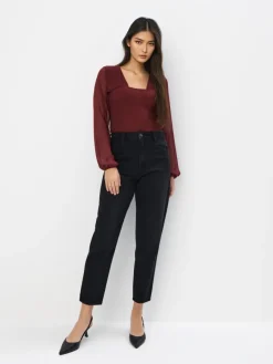 Jeans>MOHITO Mom-Fit-Jeans Schwarz