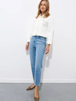 Jeans>MOHITO Mom-Jeans im Slim-Fit Blau