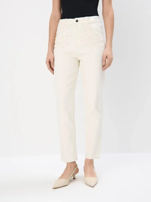Jeans>MOHITO Mom-Jeans im Slim-Fit Creme