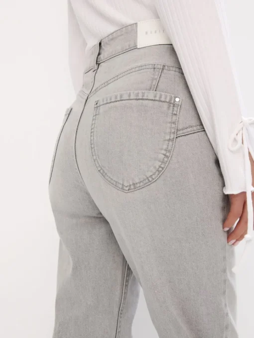 Jeans>MOHITO Mom-Jeans im Slim-Fit Grau