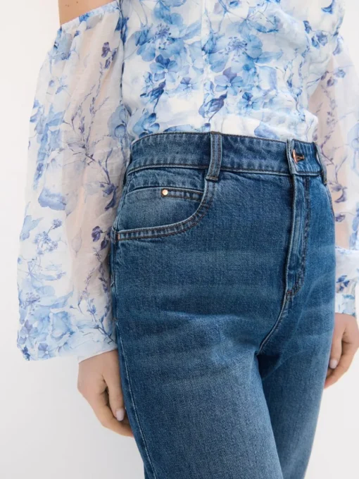 Jeans>MOHITO Mom-Jeans im Slim-Fit Blau