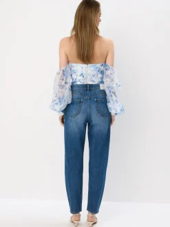 Jeans></noscript>MOHITO Mom-Jeans im Slim-Fit Blau