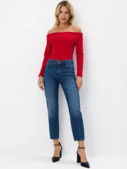 Jeans>MOHITO Mom-Jeans im Slim-Fit Blau