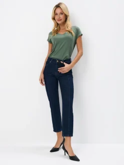 Jeans>MOHITO Mom-Jeans im Slim-Fit Navy