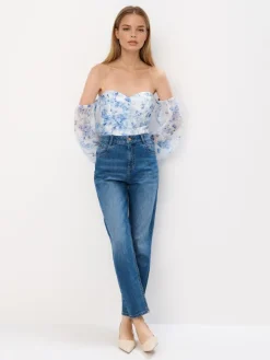 Jeans>MOHITO Mom-Jeans im Slim-Fit Blau