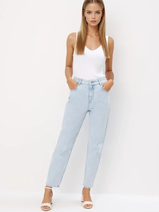 Am Häufigsten Ausgewählt|Jeans>MOHITO Mom-Jeans im Slim-Fit Blau