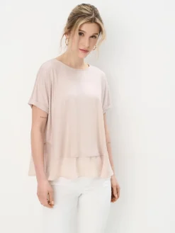 Blusen, Hemden>MOHITO Oberteil mit Glitzerdetails Pastellrosa