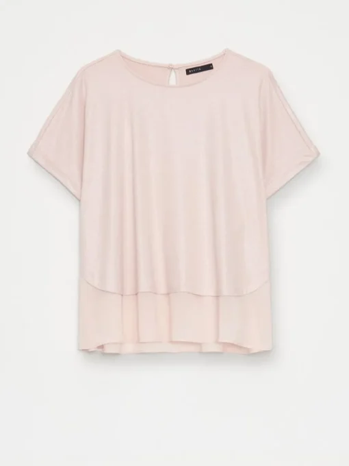 Blusen, Hemden>MOHITO Oberteil mit Glitzerdetails Pastellrosa