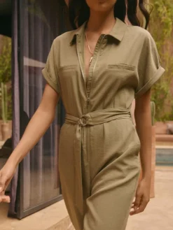Overalls|Kleider, Overalls></noscript>MOHITO Overall mit Gürtel Olivgrün