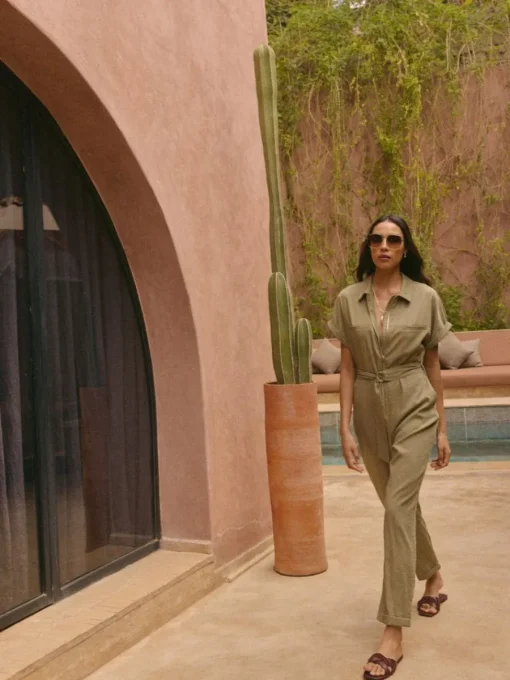 Overalls|Kleider, Overalls>MOHITO Overall mit Gürtel Olivgrün