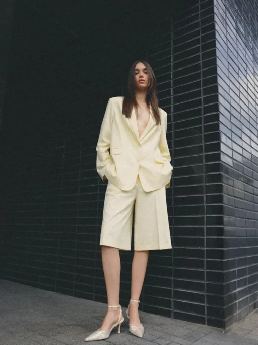 Blazer>MOHITO Oversize-Blazer Hellgelb