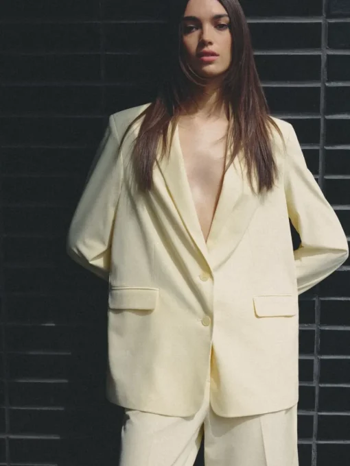 Blazer>MOHITO Oversize-Blazer Hellgelb
