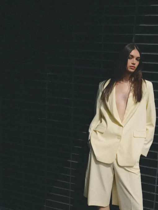 Blazer>MOHITO Oversize-Blazer Hellgelb
