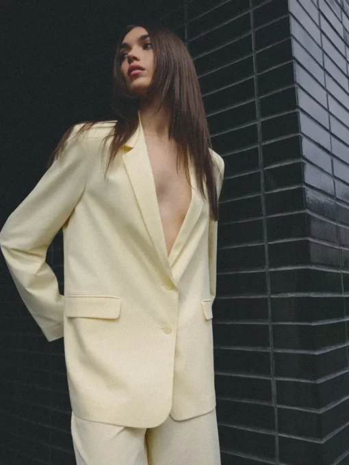 Blazer>MOHITO Oversize-Blazer Hellgelb