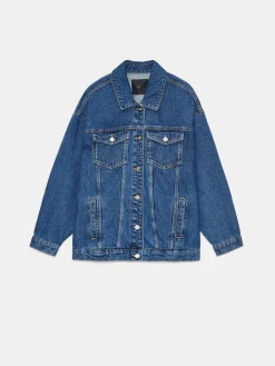 Jacken, Mäntel></noscript>MOHITO Oversize-Denimjacke Blau