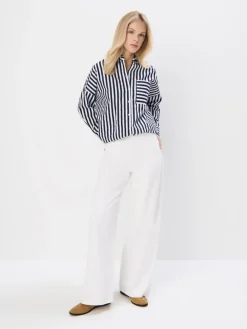 Blusen, Hemden>MOHITO Oversize-Hemd aus Baumwolle Navy