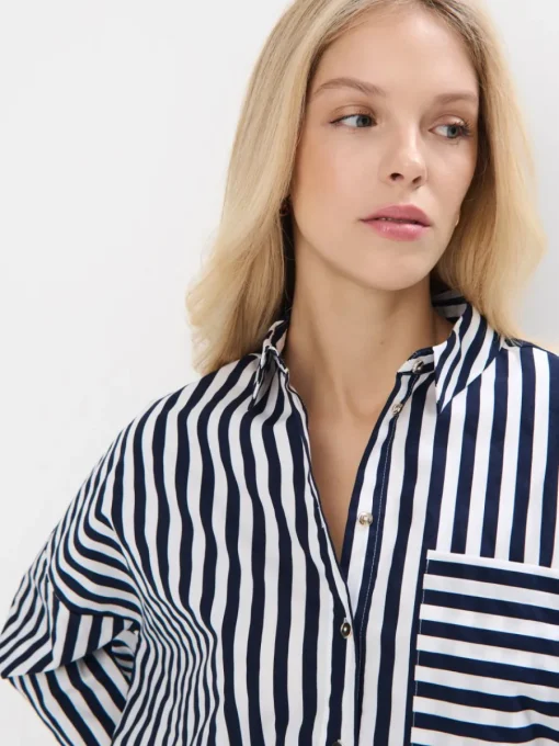 Blusen, Hemden>MOHITO Oversize-Hemd aus Baumwolle Navy