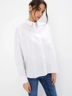 Blusen, Hemden>MOHITO Oversize-Hemd aus Baumwolle Weiu00df