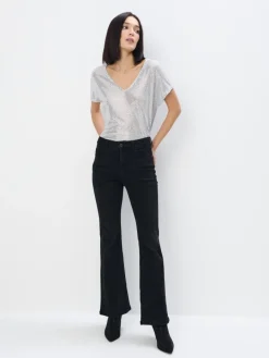 Blusen, Hemden>MOHITO Oversize-Top mit Schimmereffekt Grau