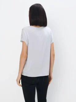 Blusen, Hemden></noscript>MOHITO Oversize-Top mit Schimmereffekt Grau