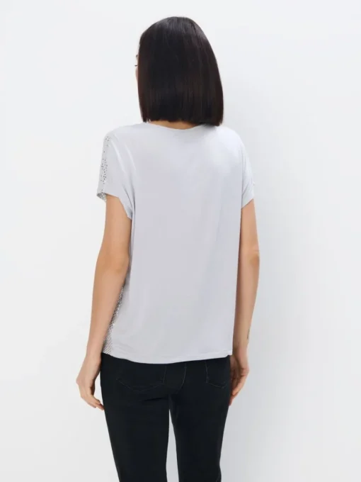 Blusen, Hemden>MOHITO Oversize-Top mit Schimmereffekt Grau