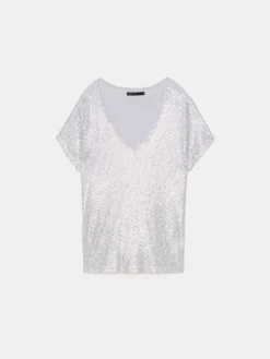 Blusen, Hemden></noscript>MOHITO Oversize-Top mit Schimmereffekt Grau