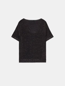 Blusen, Hemden></noscript>MOHITO Oversize-Top mit Schimmereffekt Schwarz