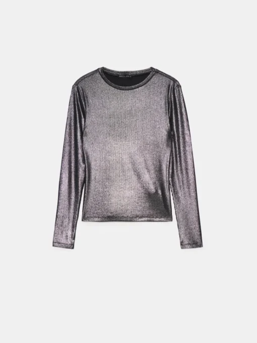 Blusen, Hemden>MOHITO Oversize-Top mit Schimmereffekt Grau