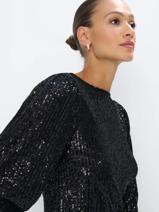 Blusen, Hemden>MOHITO Paillettenbluse Schwarz