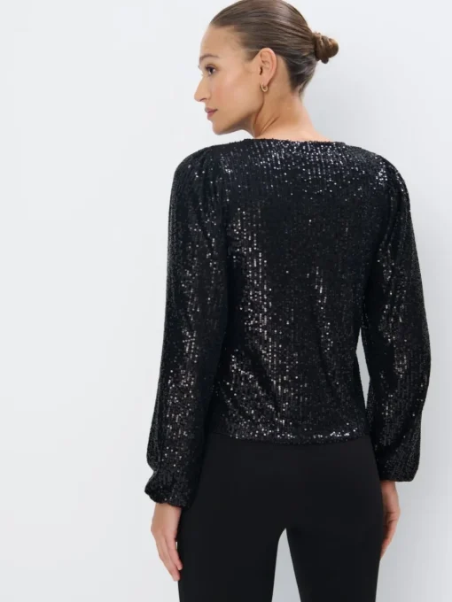 Blusen, Hemden>MOHITO Paillettenbluse Schwarz