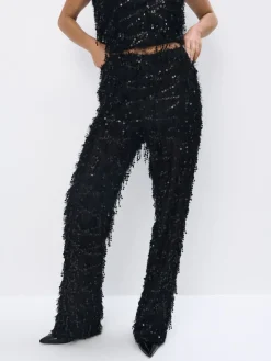 Hosen>MOHITO Paillettenhose Schwarz