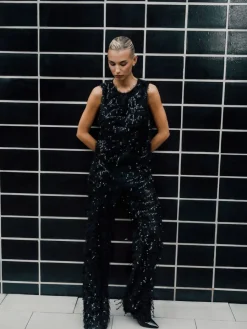 Hosen></noscript>MOHITO Paillettenhose Schwarz