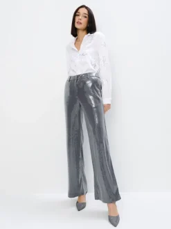 Hosen>MOHITO Paillettenhose Grau