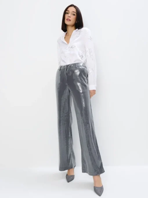 Hosen>MOHITO Paillettenhose Grau