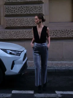 Hosen></noscript>MOHITO Paillettenhose Grau