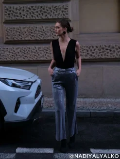 Hosen></noscript>MOHITO Paillettenhose Grau