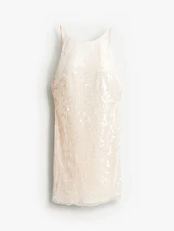 Kleider, Overalls|Entdecke Alles></noscript>MOHITO Paillettenkleid Creme