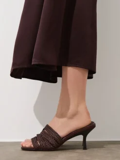 Entdecke Alles|Schuhe>MOHITO Pantoletten mit Absatz Dunkelbraun