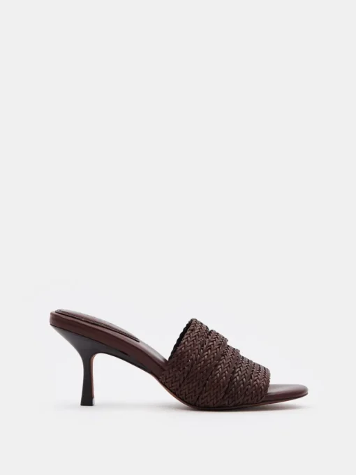 Entdecke Alles|Schuhe>MOHITO Pantoletten mit Absatz Dunkelbraun