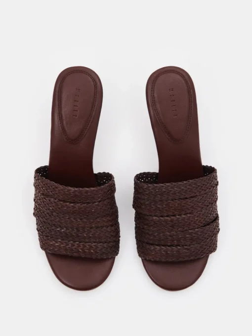 Entdecke Alles|Schuhe>MOHITO Pantoletten mit Absatz Dunkelbraun