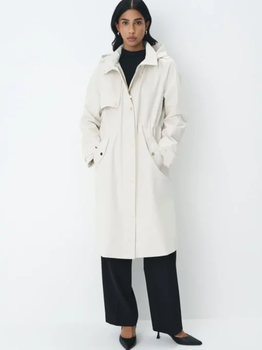 Jacken, Mäntel>MOHITO Parka mit Kapuze Creme