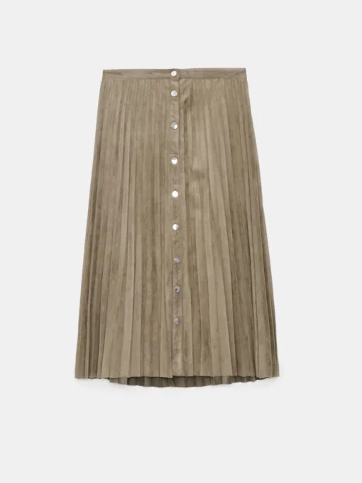 Röcke>MOHITO Plissee-Midirock Khaki