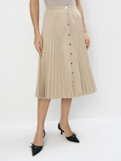 Röcke>MOHITO Plissee-Midirock Beige