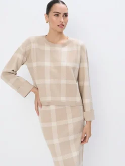 Pullover>MOHITO Pullover, Kariert Beige