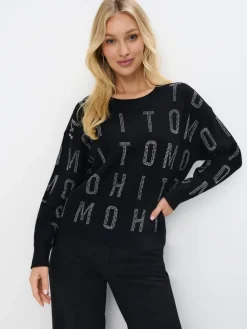Pullover>MOHITO Pullover mit Applikationen Schwarz