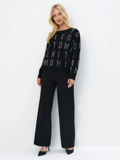 Pullover>MOHITO Pullover mit Applikationen Schwarz