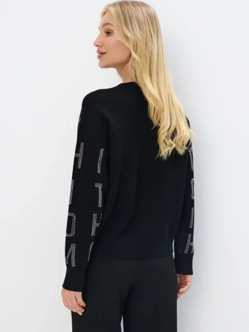 Pullover>MOHITO Pullover mit Applikationen Schwarz