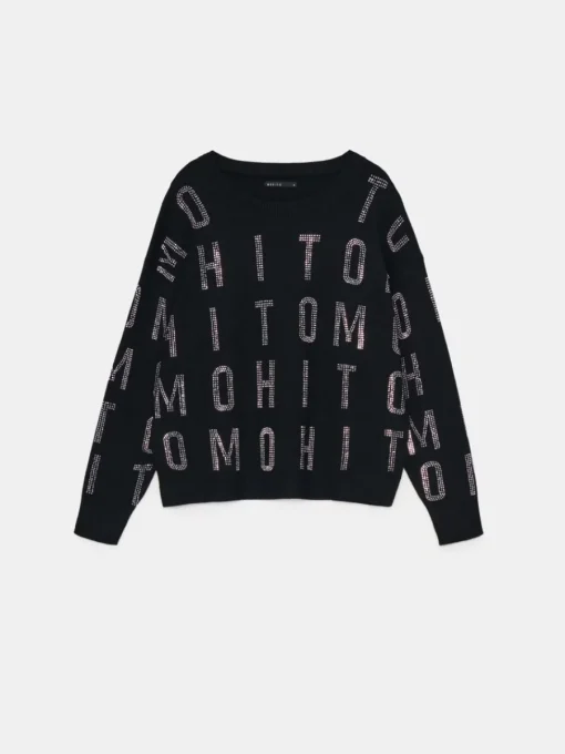Pullover>MOHITO Pullover mit Applikationen Schwarz