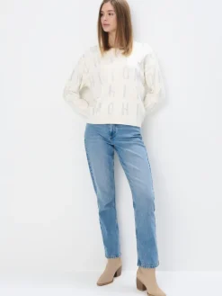 Pullover>MOHITO Pullover mit Applikationen Creme